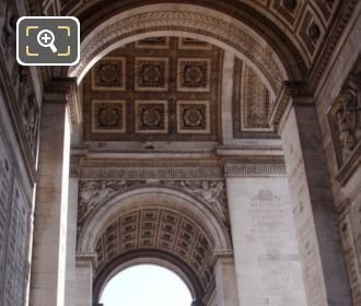 Internal arches on the Arc de Triomphe