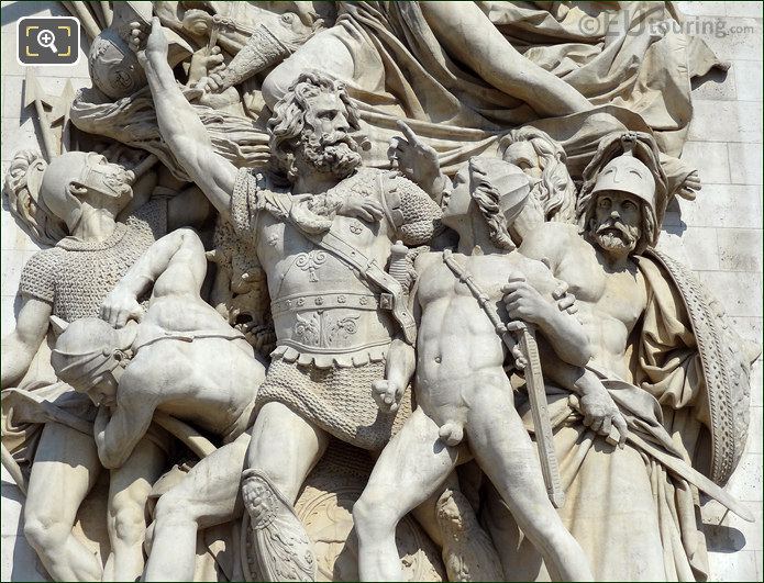 La Marseillaise statues on the Arc de Triomphe