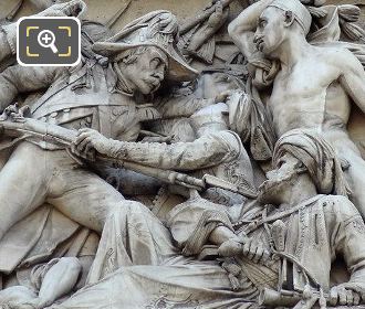 Sculptured reliefs on the Arc de Triomphe