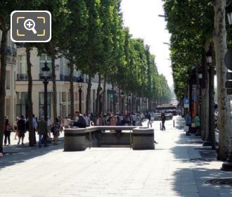 Champs Elysees sidewalk