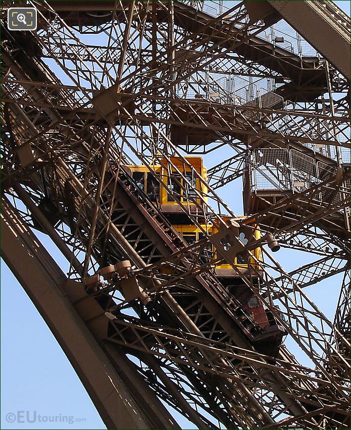 Stairs and elevators at the Eiffel Tower