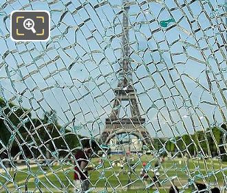 Eiffel Tower and Wall for Peace glass