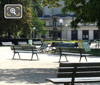 Park benches in Jardins des Champs Elysees