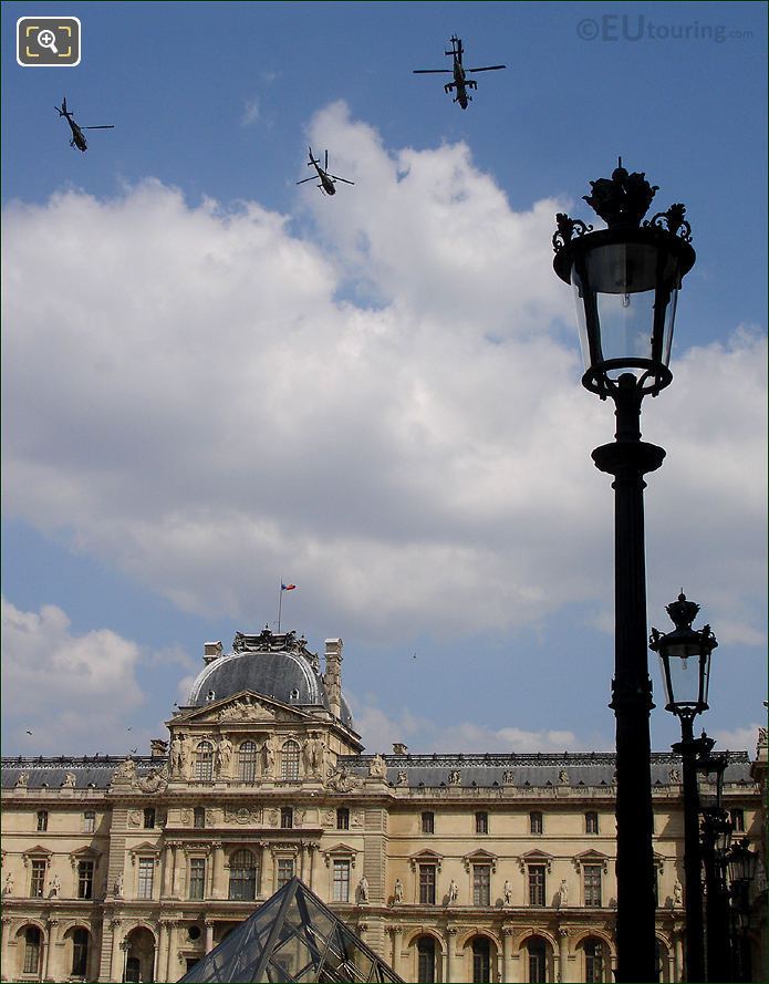 Helicopters over Cour Napoleon