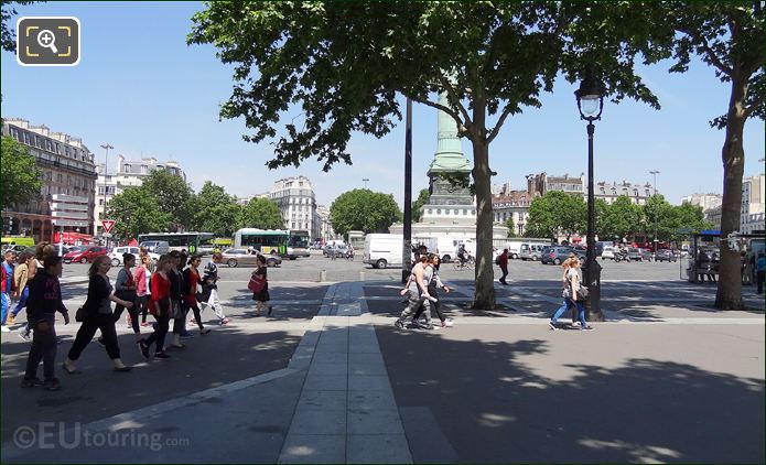 Tourists at Place de la Bastille