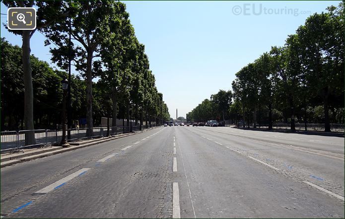 Champs Elysees avenue and Place de la Concorde