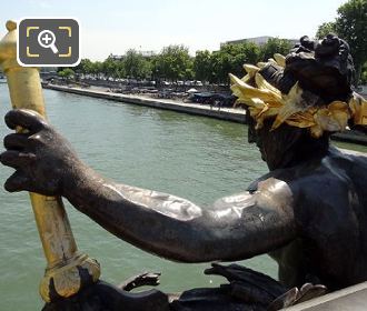 Copper statue on the Pont Alexandre III