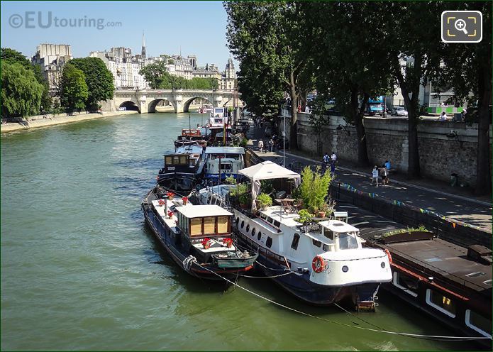 House boats on the River Seine