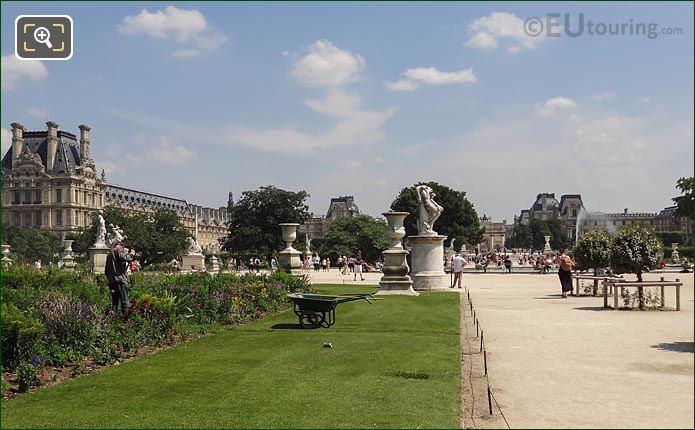 Tuileries Gardens looking east down central walkway