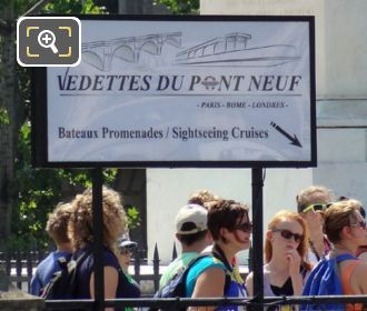 Vedettes du Pont Neuf sign