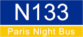 Paris night bus N133