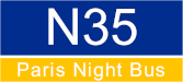 Paris night bus N35