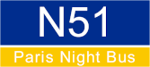 Paris night bus N51