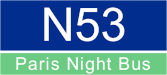 Paris night bus N53