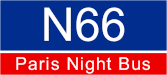 Paris night bus N66