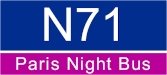 Paris night bus N71