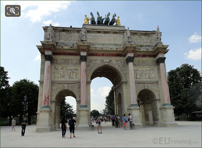 Tuileries Gardens and Arc de Triomphe du Carrousel Paris
