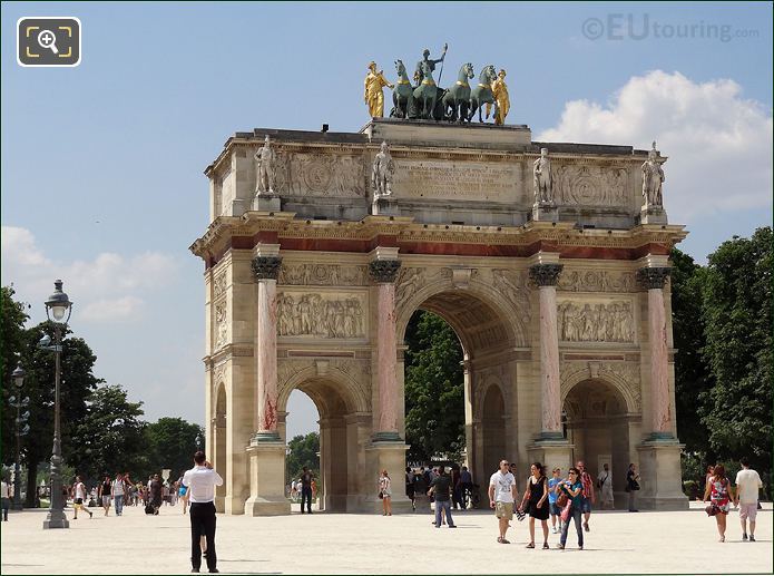Tourists at Arc de Triomphe du Carrousel