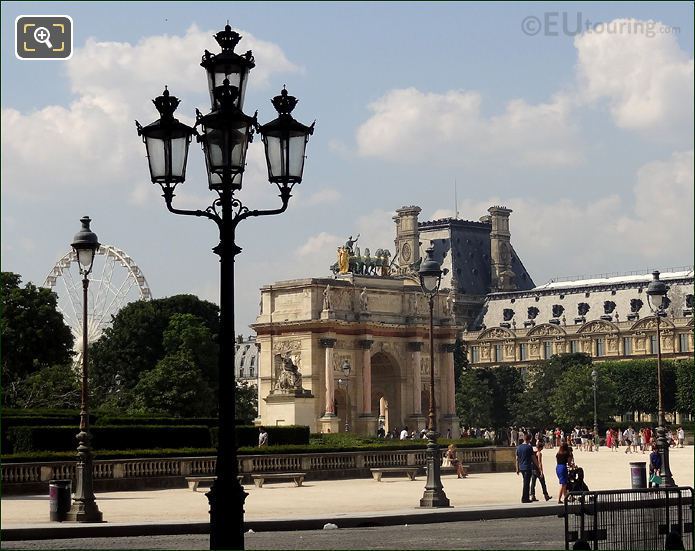 Arc de Triomphe du Carrousel, gardens plus the Louvre