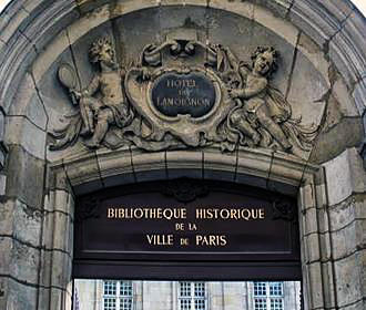 Bibliotheque Historique de la Ville de Paris entrance
