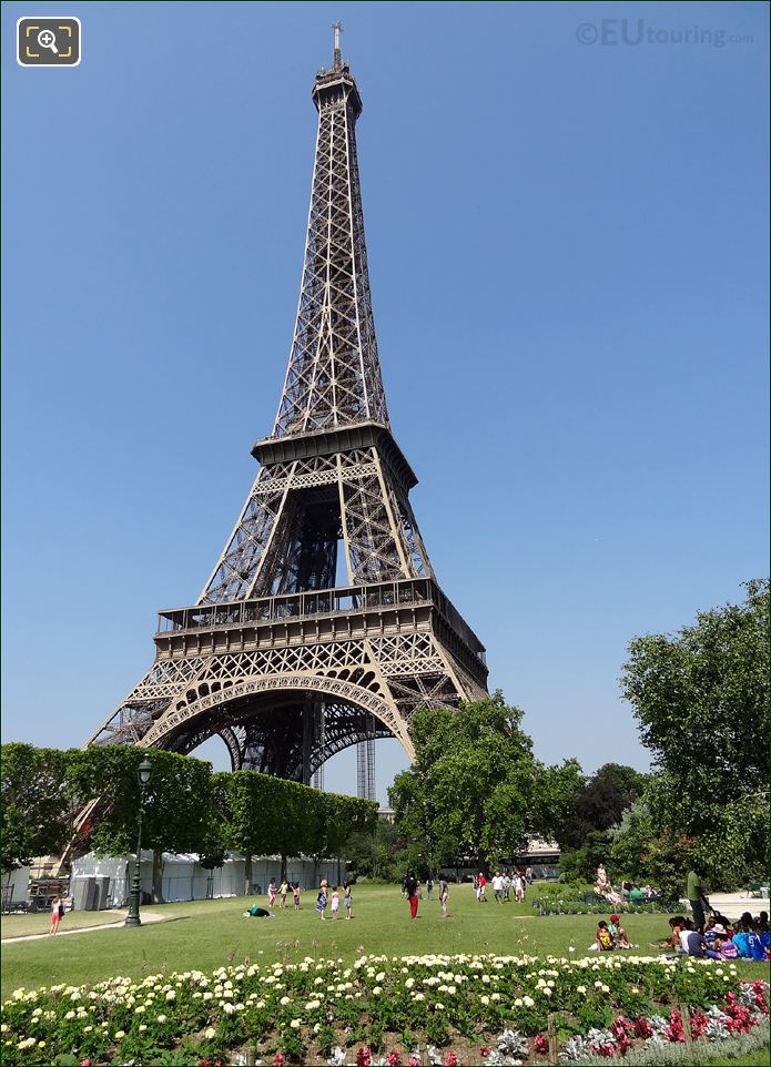 Champ de Mars and Eiffel Tower Paris