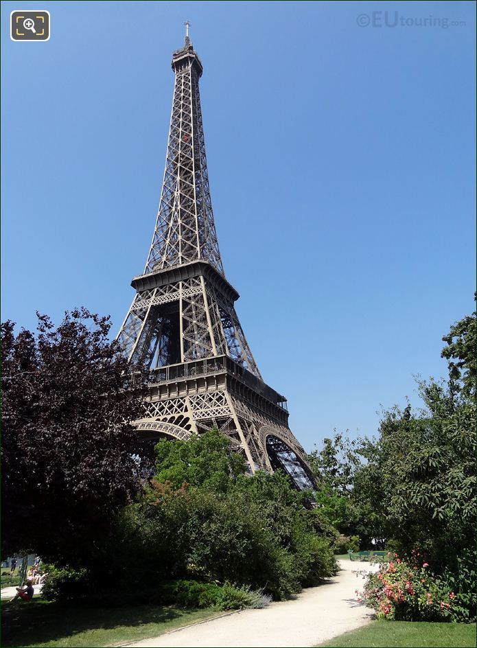 Champ de Mars garden near Eiffel Tower