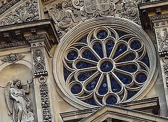 Rose window at Eglise Saint-Etienne-du-Mont