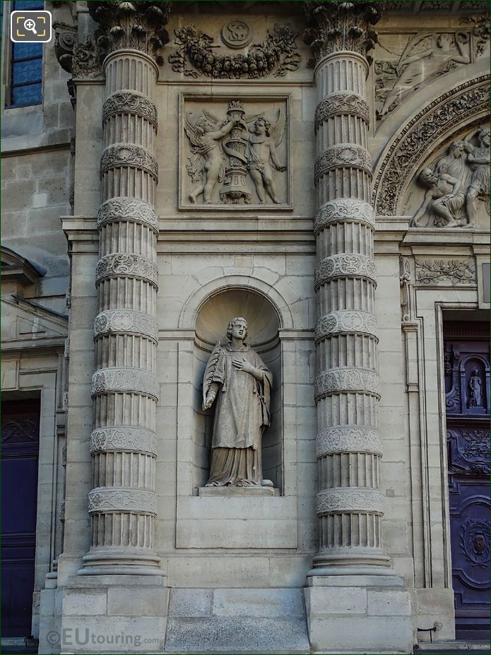 Eglise Saint-Etienne-du-Mont Saint Etienne statue