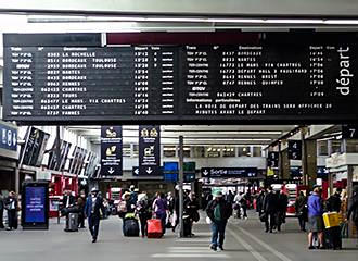Gare Montparnasse information board