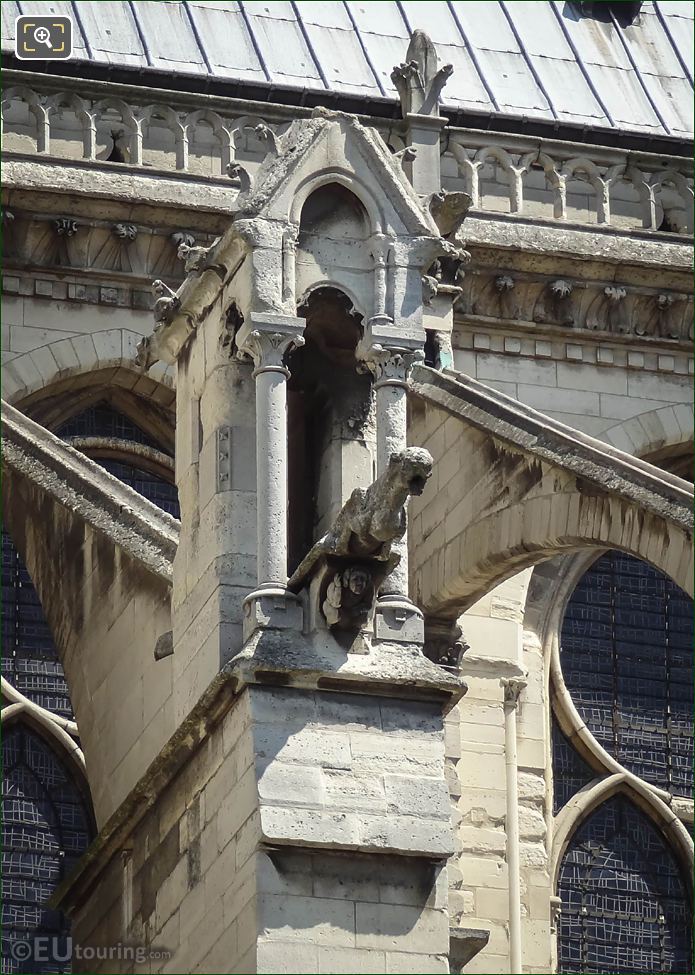 Flying buttress Gargoyle at Notre Dame Paris