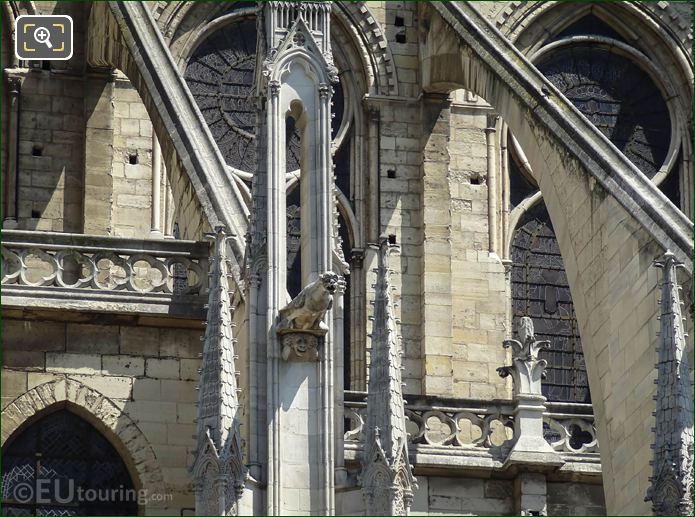 Gargoyle on flying buttress at Notre Dame