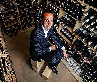 Enrico Bernardo in wine cellar