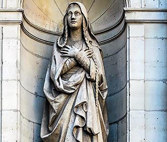 The Top Front Facade Of Eglise Saint-Etienne-du-Mont Eglise Saint-Etienne-du-Mont Top Facade