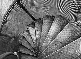 Spiral staircase in Parc de la Villette