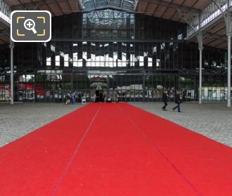 Grande Halle red carpet for Bond Exhibition Paris