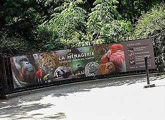Menagerie Zoo sign in Jardin des Plantes