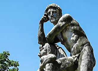 Le Crepuscule statue in Jardin Robert Cavelier de la Salle