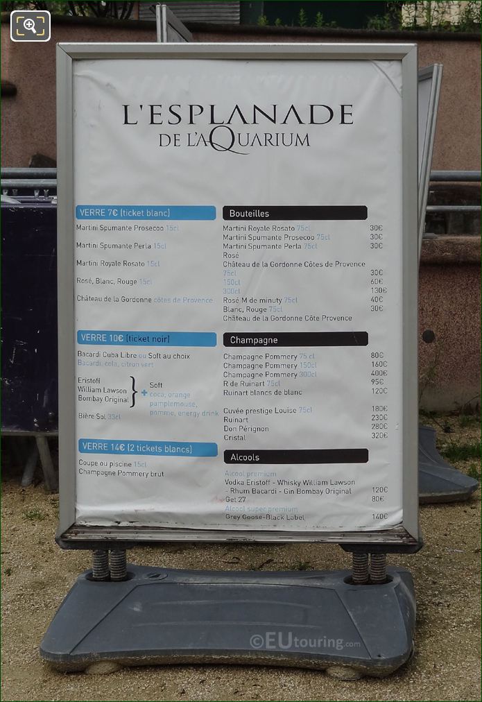 The Esplanade info board at CineAqua in Paris