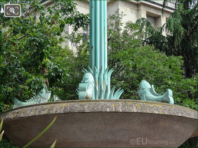 CineAqua fountain basin with sculpted fish