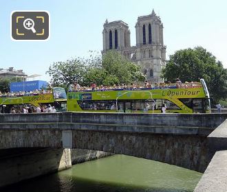 L'OpenTour buses at Notre Dame