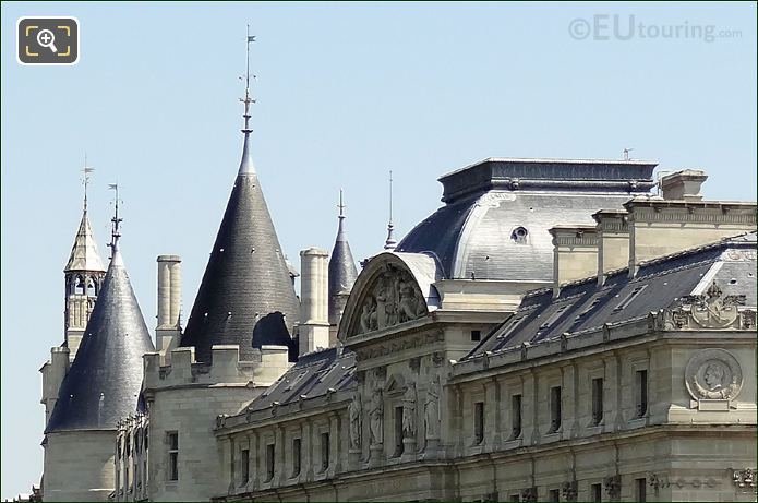 Palais de Justice and La Conciergerie roof tops