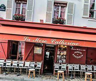 Front facade of La Mere Catherine Restaurant