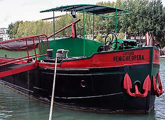 Front of La Peniche Opera barge