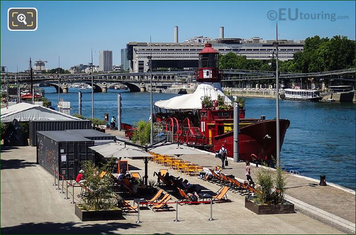 Batofar moored along Port de la Gare