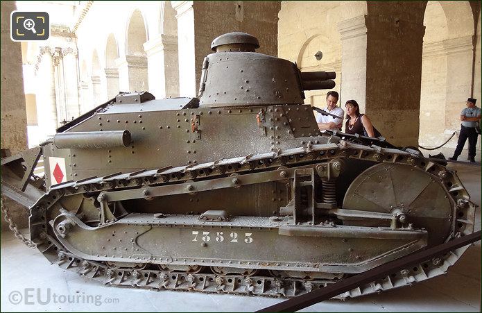 Old army tank at Hotel National des Invalides
