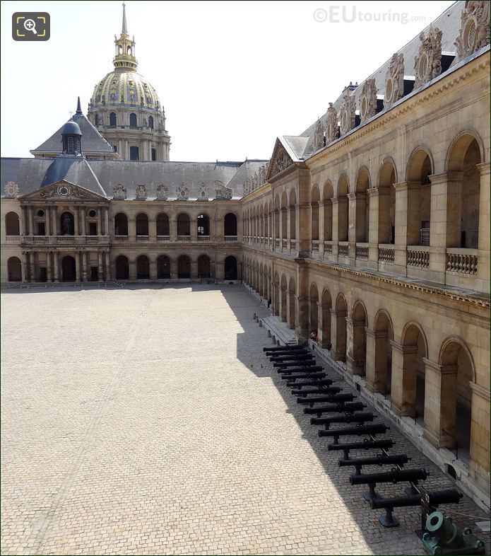 Cour d'Honneur courtyard at Hotel National des Invalides
