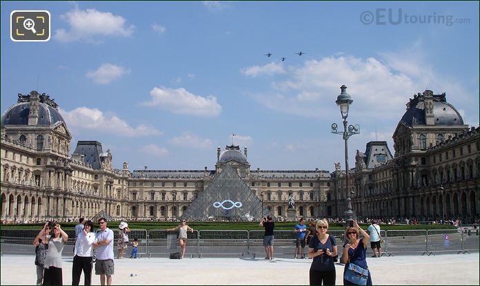 Louvre flyover just before Bastille Day
