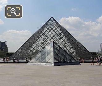 East facades of pyramids at Louvre