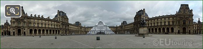 Panoramic Cour Napoleon Musee du Louvre