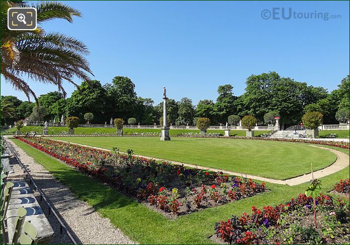 Jardin du Luxembourg West semi-circular formal Garden a la Francaise